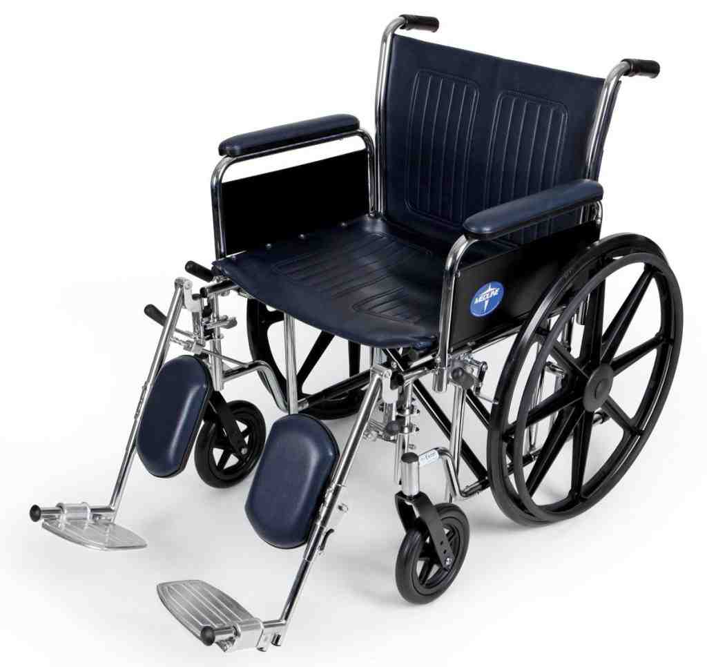BARIATRIC Wheelchair Extra Wide Elevating Footrests 22" Coastal