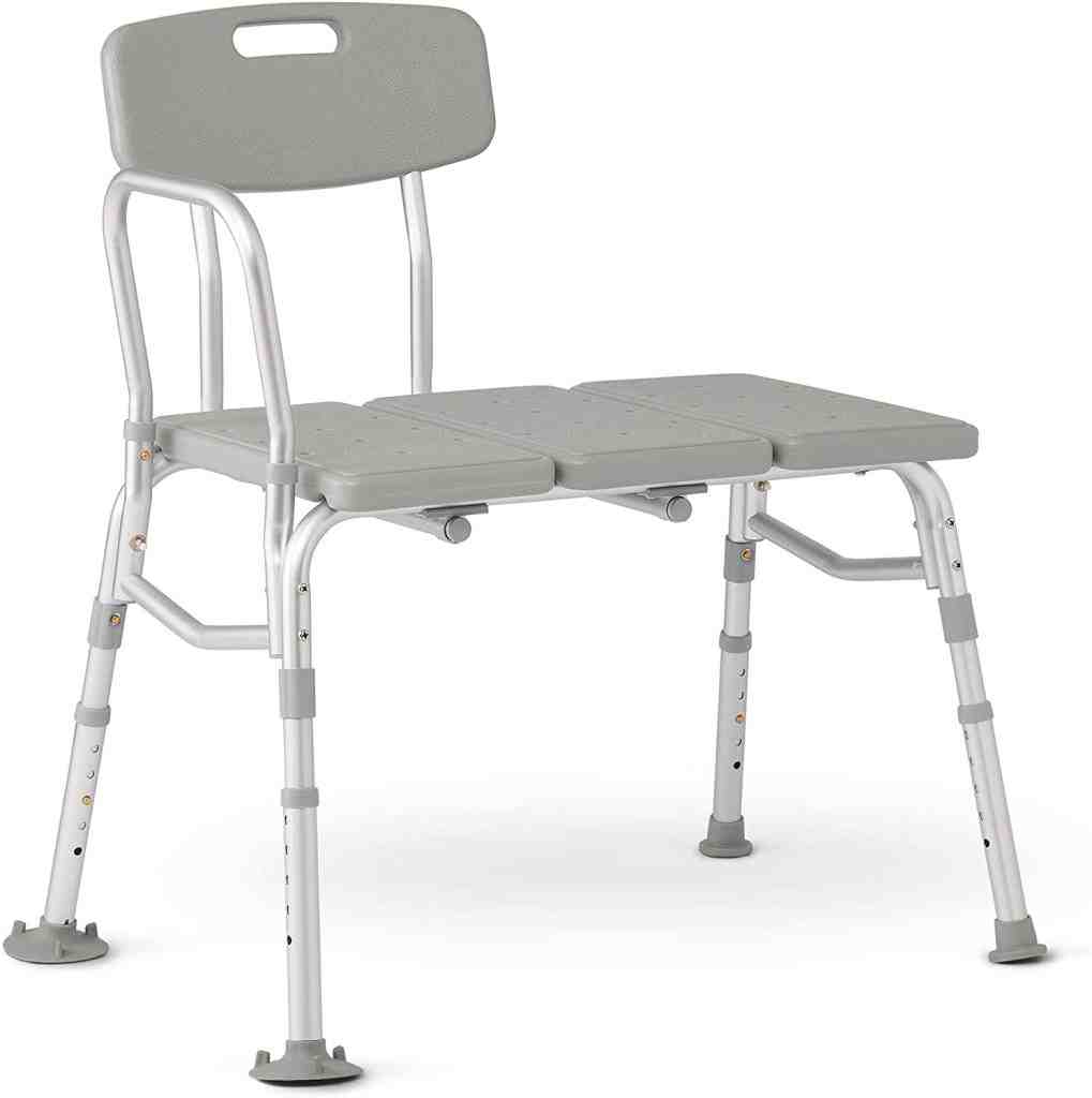 Transfer Shower Bath Bench with Back Medline Coastal Medical Equipment