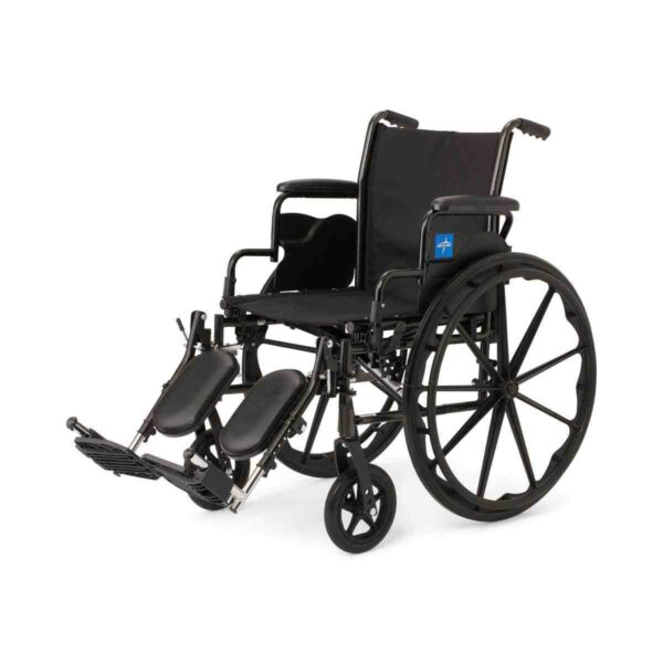 guardian 18 inch wide wheelchair with desk length arms and elevating leg rests k3186n24e