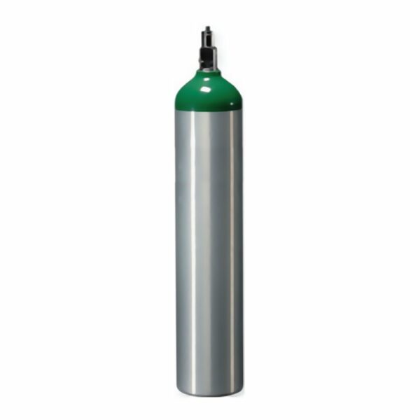 Oxygen cylinder empty tank size e