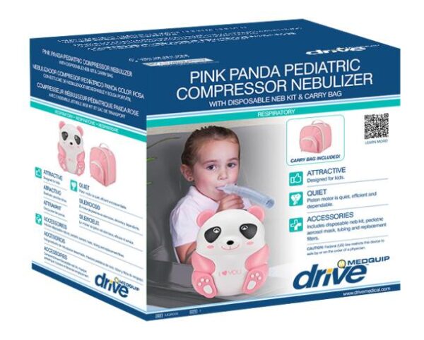 panda pediatric compressor nebulizer pink