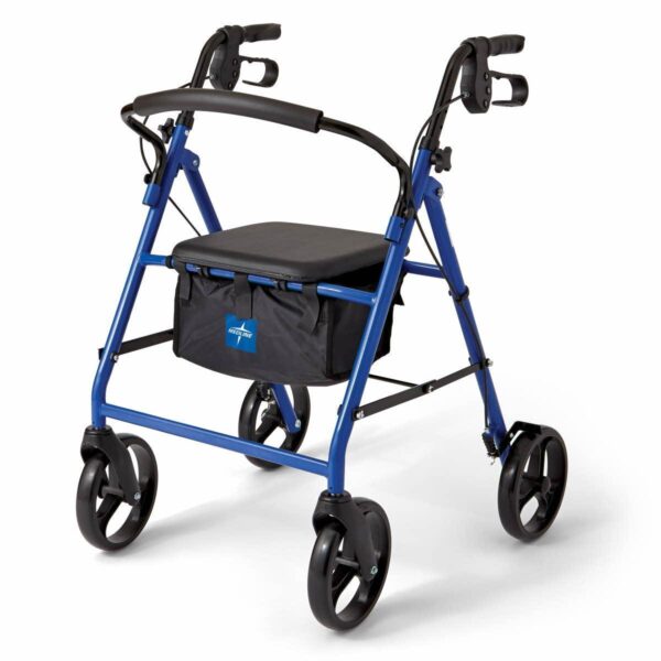 rollator with 8" wheels blue
