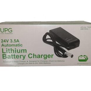 upg lithium batter charger 24v 3.5amp xlr